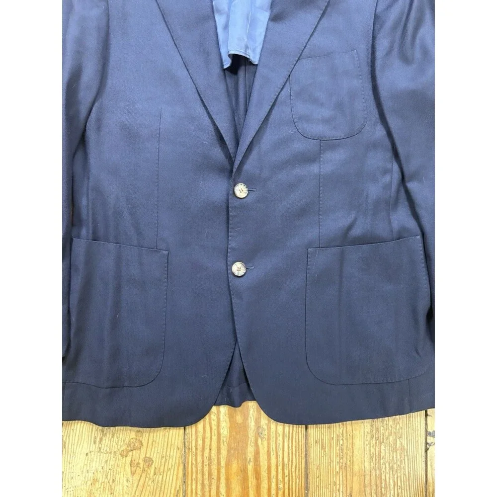 Suitsupply Hudson HL Int Super 130’s Wool Navy Blazer Sport coat Men’s Size 44S